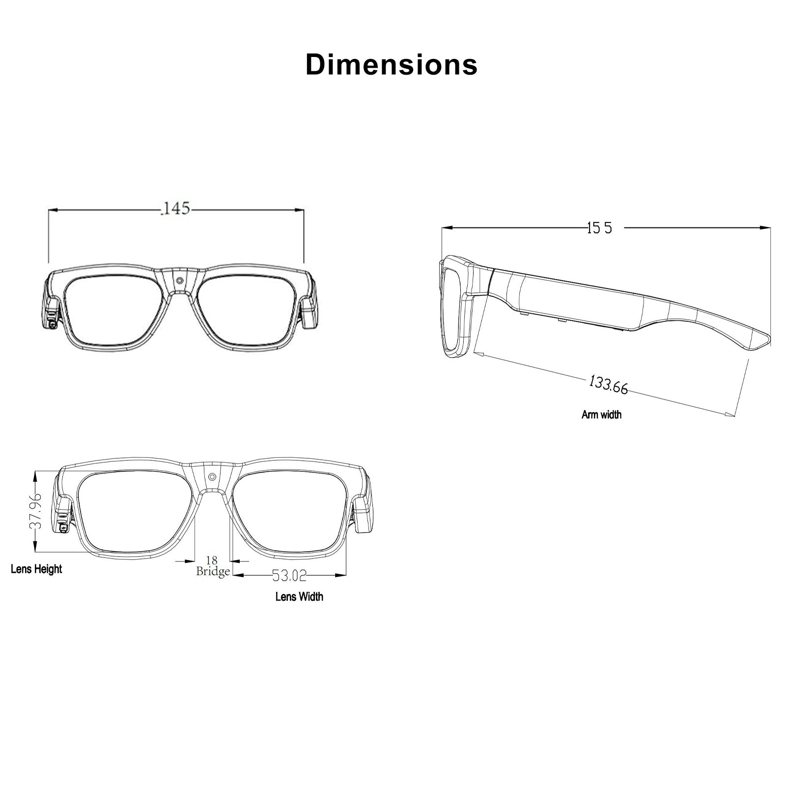 OhO Sunshine Edge pro Smart Glasses with Camera & Bluetooth - 4K & Real-Time Translation Polarized